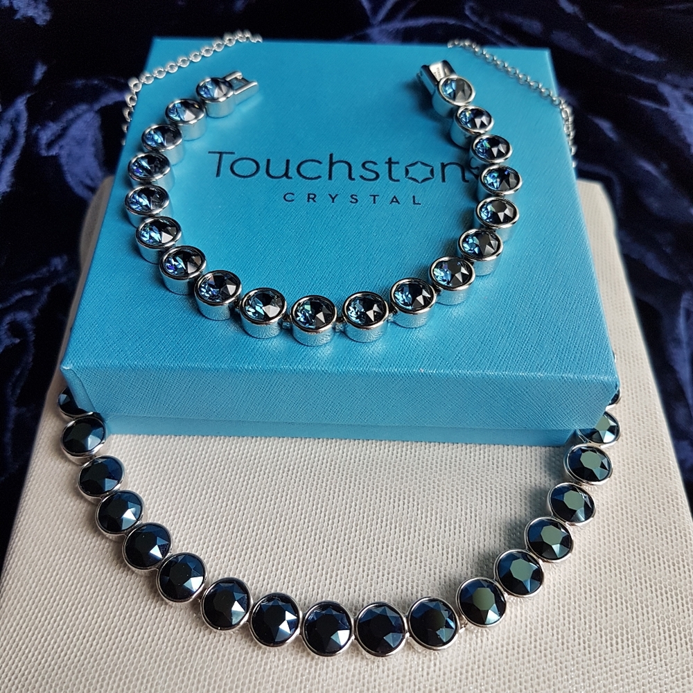 AUTHENTIC Swarovski Touchstone MONTANA Blue Ice Tennis Bracelet NIB